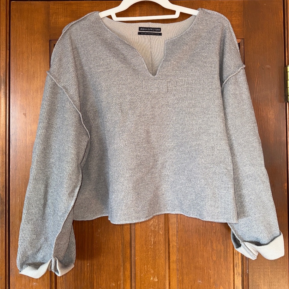 Urban Outfitters gray long sleeve cozy top